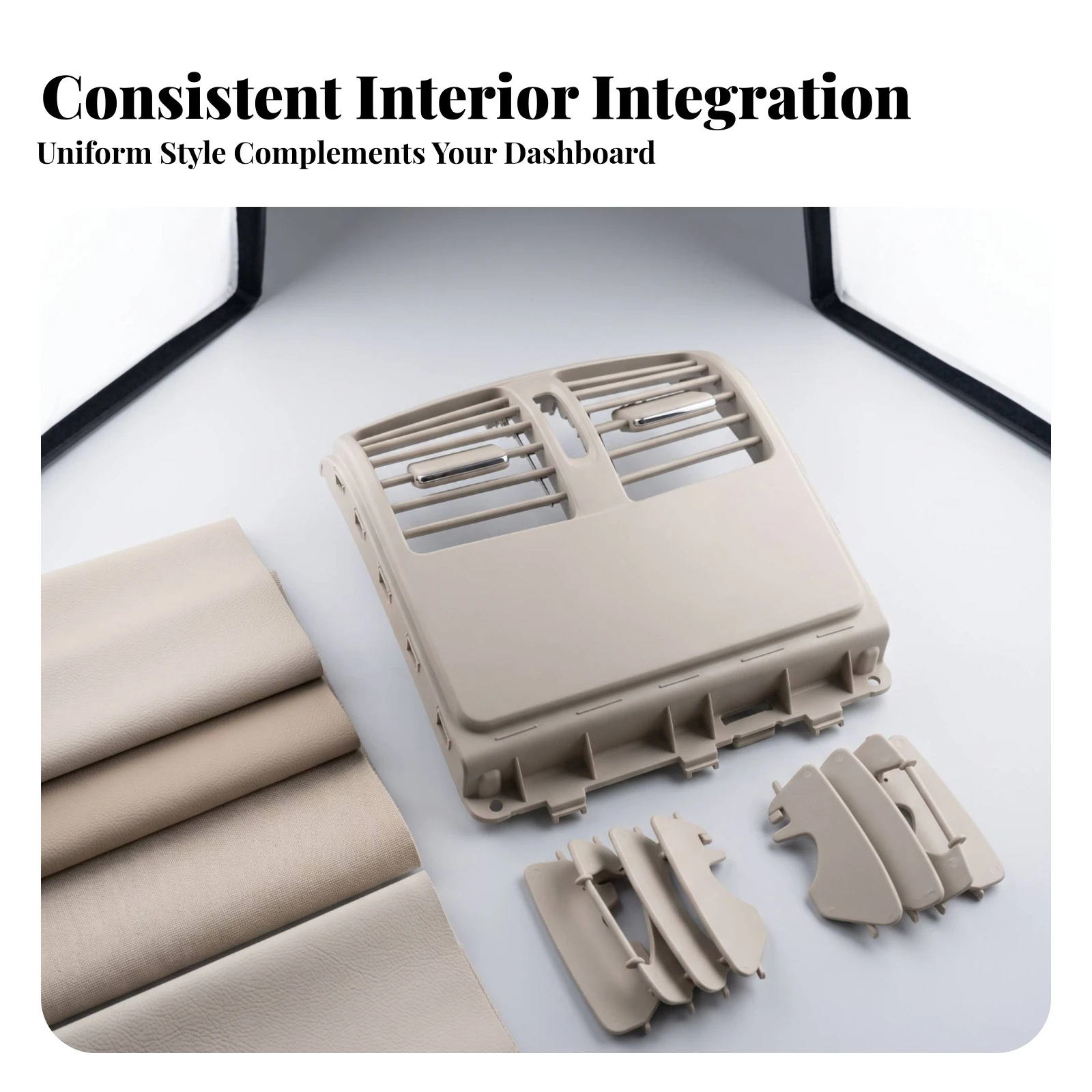 Rear Air Conditioning Outlet Vent Clip-in Rear Air Vent Panel Trim Easy Installation User-Friendly for Interior Repair