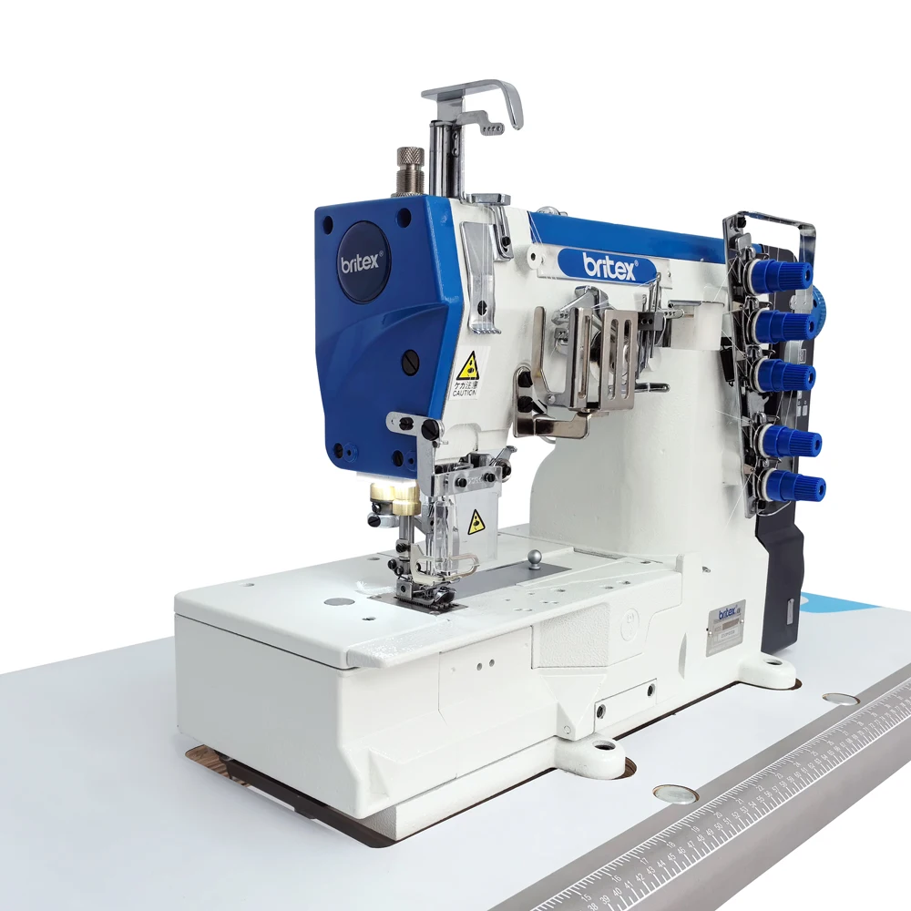 Professional Britex BR-3500D-01CB Industrial Coverstitch Direct Drive High Speed Flat Bed Interlock Sewing Machine