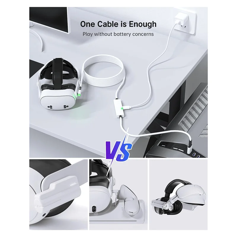 

B34B-VR Link Cable Fast Charge VR Link Cable Type A To C Cable For Oculus Quest 3S 3 2/PICO Neo 3/PICO 4 VR Accessories