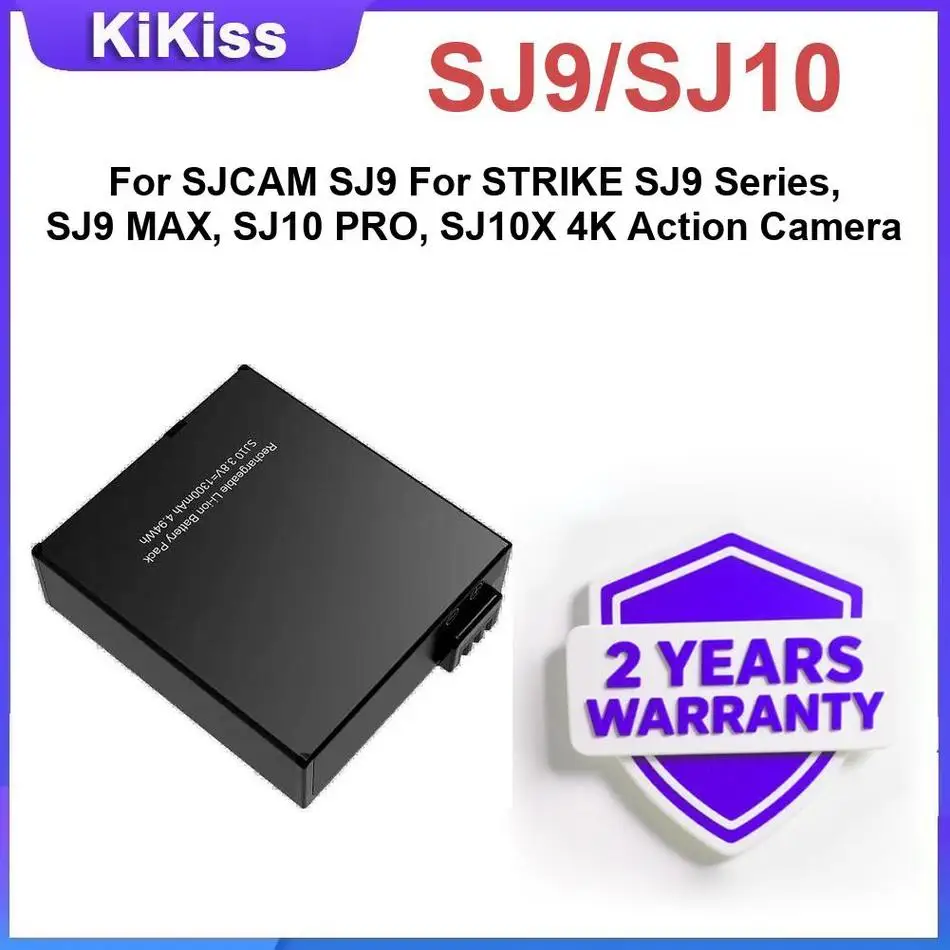 SJ9/SJ10 Batteries For SJCAM SJ9 Strike MAX SJ10 Pro SJ10X 4K Action Camera 1300Mah Powerful Sports Battery