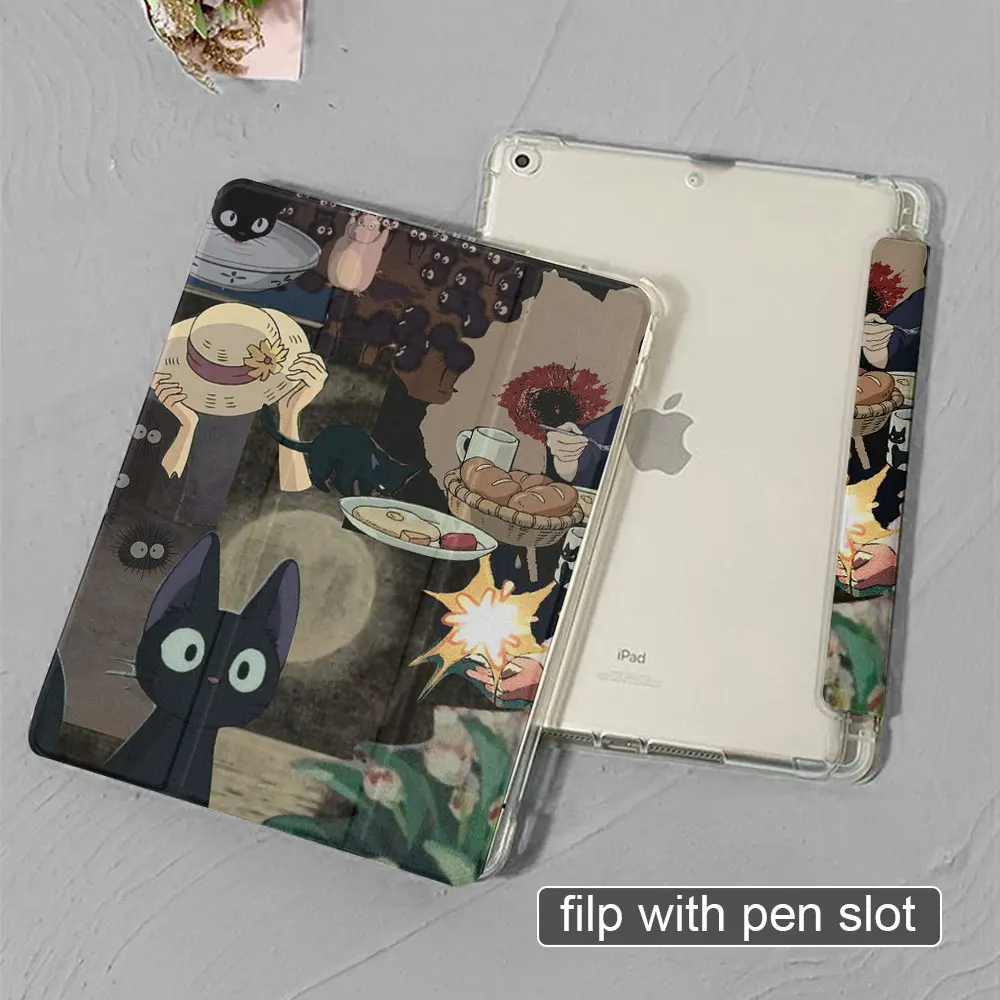 Ipad case Funny black cat pattern 2022Pro 11 Case Air 5 For Funda ipad10th Generation Mini 6 2024 10.2 9.7 8.3in 2018Cover