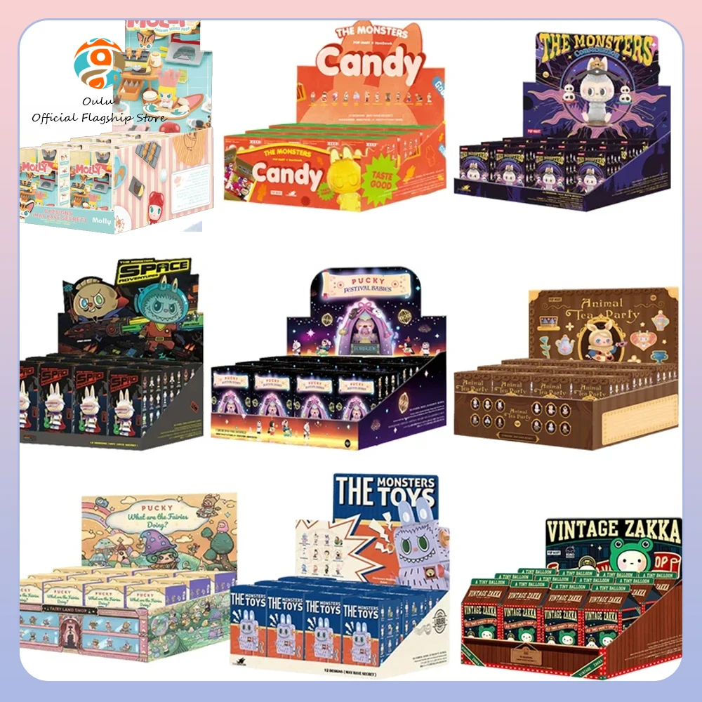 Pop Mart Blind Molly Box tajemnicze pudełko Labubu figurki króliczek Yoki Garfeld Duckoo Disney Bobo Coco figurka prezent urodzinowy dla dzieci