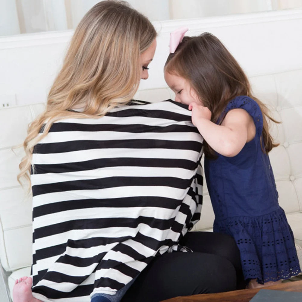 Stillbezug, Schal, dehnbarer Stillbezug, Baby-Autositz, Baldachin, Kinderwagen, Autositzbezüge, schwarzer Schal für Jungen und Mädchen