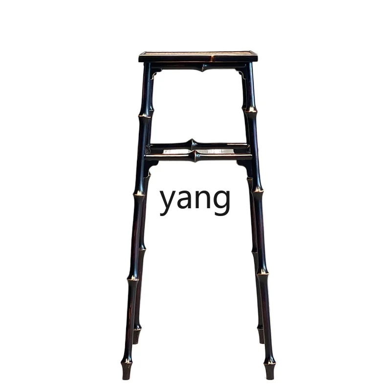 

LTT round bamboo antique flower stand, vase stand, Chinese flower table, piano diagram, incense burner stand