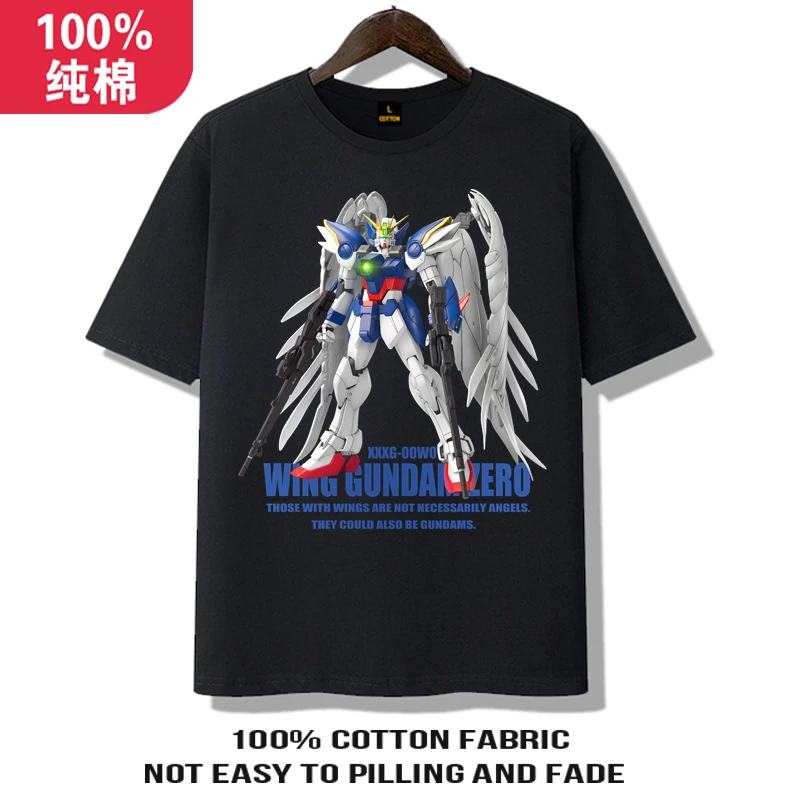 Gundam Kleding Heren 2023 Zomer Nieuwe Katoenen Kindermachine Mecha Mobiele Soldaat Gundam Korte Mouwen T-shirt