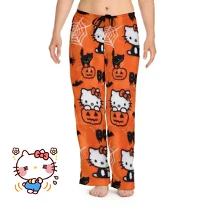 Pajama Sanrio Hello Kitty, FLANESE Pants Spider-Man Wool Wool, Kawaii Fashion, Domestic Casual Pants, Winter Clothing 12 Main Sales things from Hello Kitty - №1