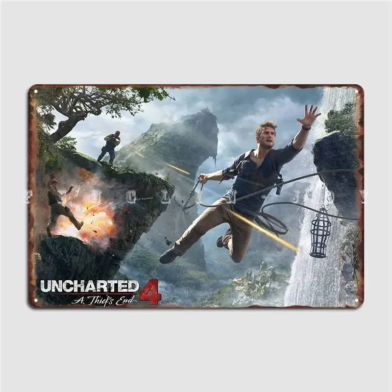 

Uncharted 4 A Thiefs End Poster Metal Plaque Club Home Painting Décor create Mural Tin sign Poster