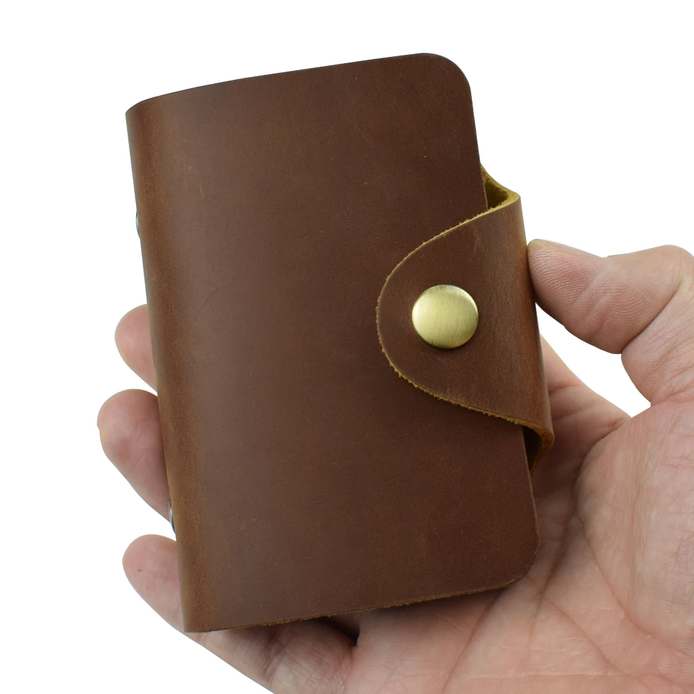 حافظة بطاقات عمل جلدية مع جيوب متعددة للبطاقات - حامل بطاقة الائتمان، منظم بطاقة الاسم #2