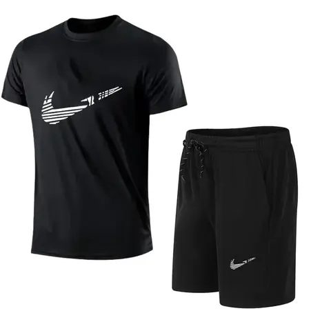 2025 Summer Fashion Men's Tracksuit T-shirt Shorts Set Leisure Short Sleeve Set Jogging Gym Suit Brand Clothing