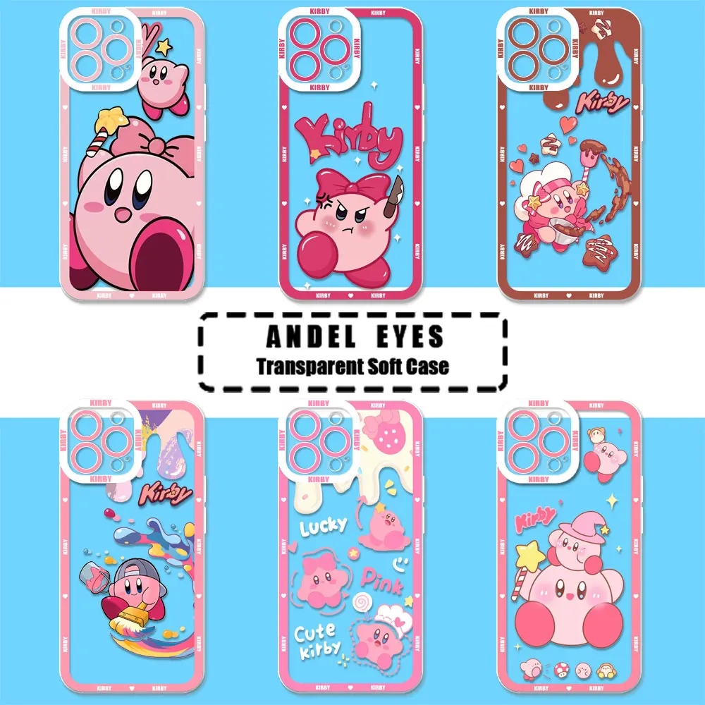 Cartoon Stars K-Kirbys Cute Case For Motorola MOTO G73 G72 G71 G60S G53 G52 G32 G30 G22 G9 Edge 40 Pro Plus 5G Transparent Cover