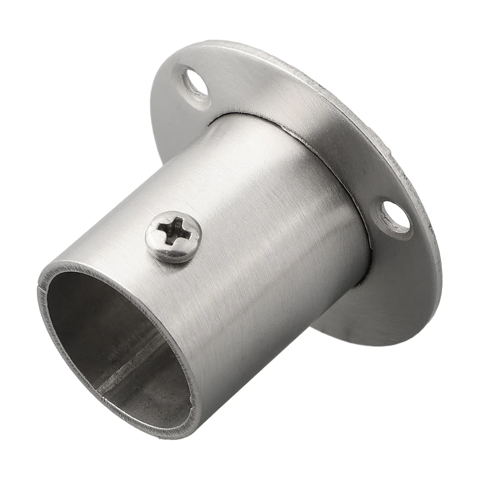 

2 Pcs Stainless Steel Cabinet Clothes Closet Rod Bracket Holder Flange Socket Wardrobe Hanging Rod Holder Round Tube Hardware