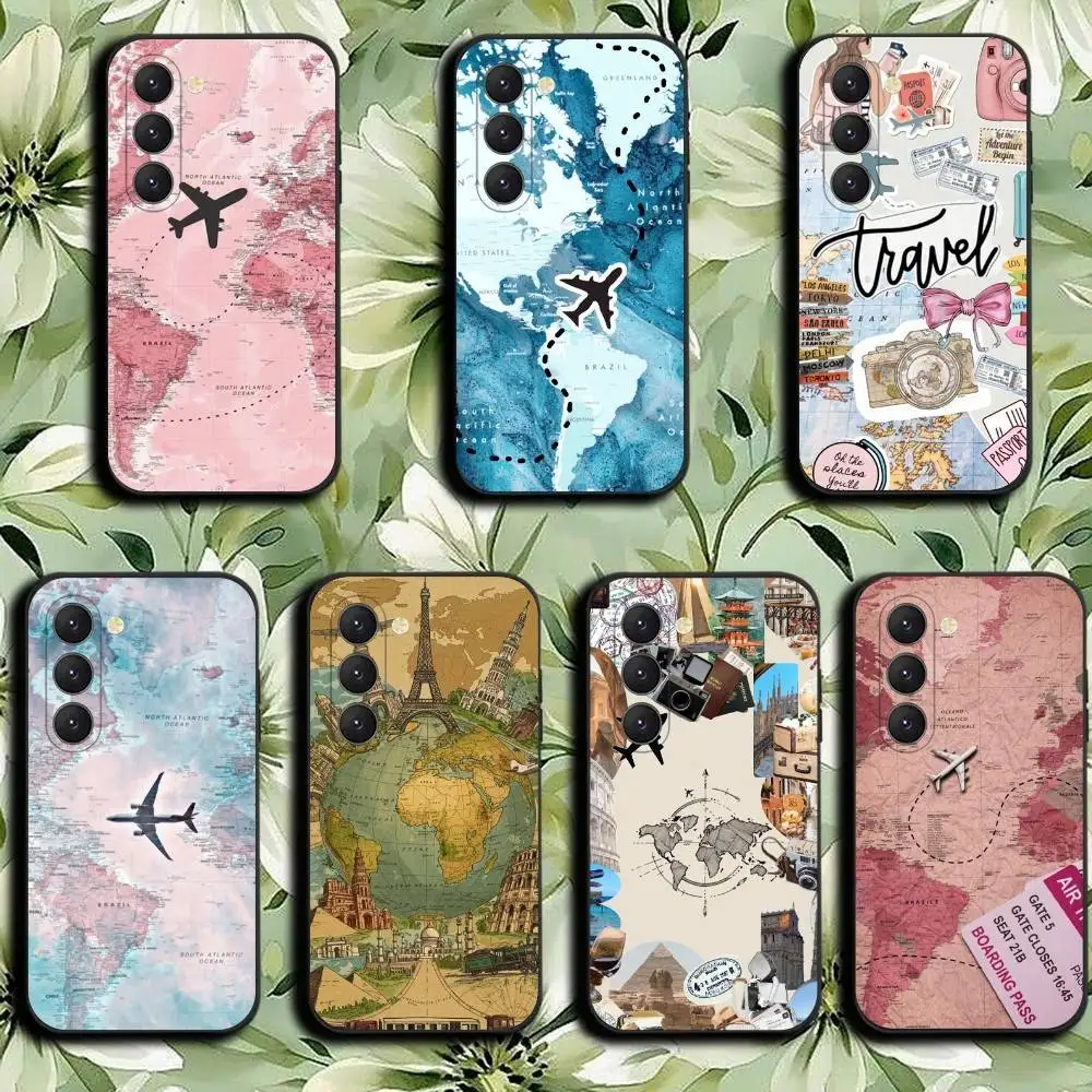 plane  Phone Case For Samsung Galaxy A52 A42 A32 Black Cover A22 A12 A02S A72 A73 A51 A41 A31 A21S A71 A40 A30S A20S