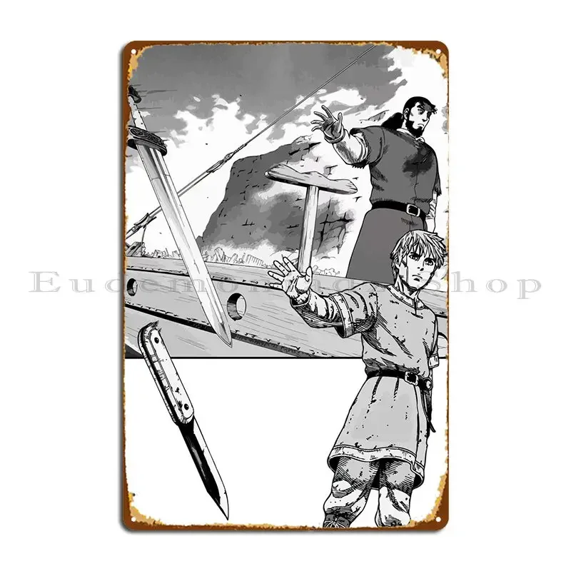 Vinland Saga Metal Sign Living Room Classic Garage Club Custom Garage Decoration Tin Sign Poster