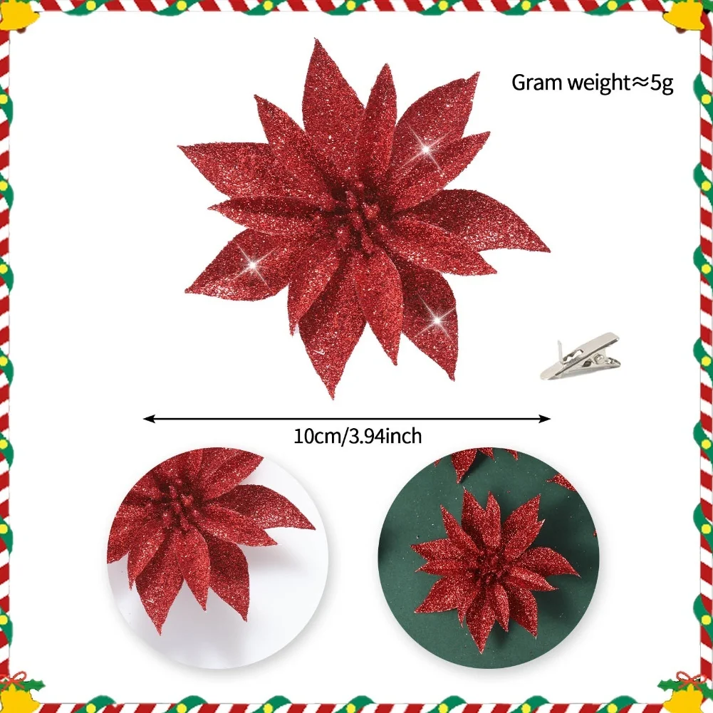 

Christmas Holiday Decor Artificial Christmas Flowers Holiday Floral Arrangement White For Christmas Celebrations