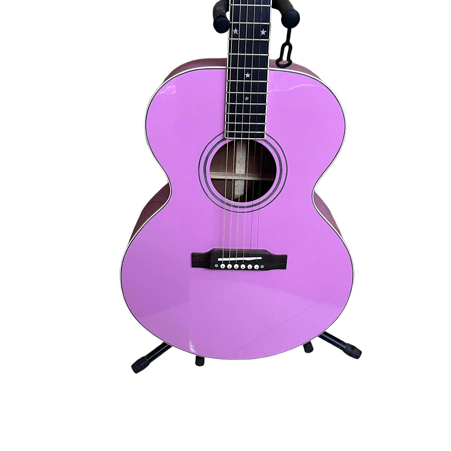 1 Handmade J Style 180 Version Bright Pink Acoustic Guitar with Solid Spruce Top, 2026  in stock fast shipping