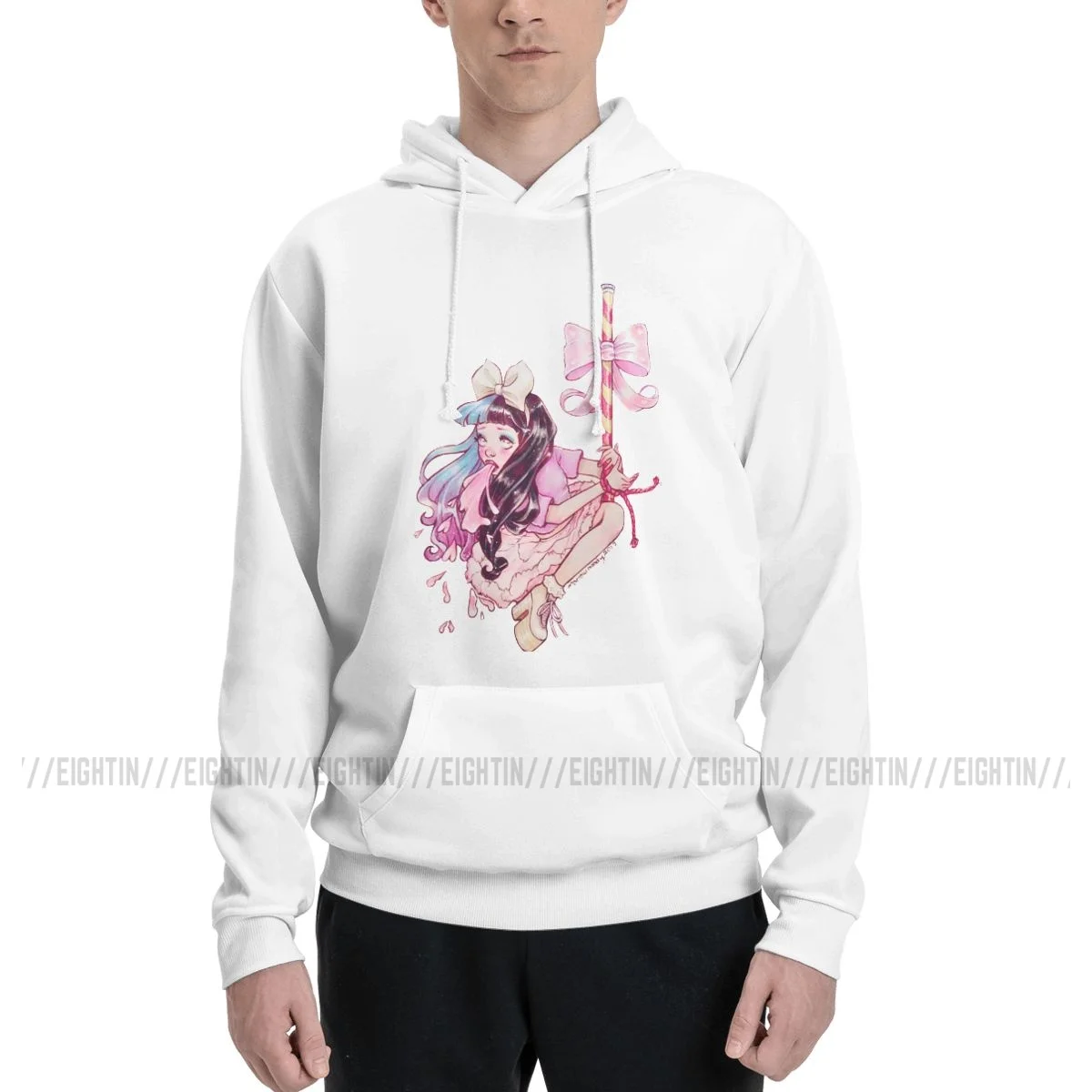 

Creative Hoodie Couple Thin Fleece Sweatshirt Men's Melanie Martinez Cotton Ribbon Girly Hooded Sweatshirts Summer Hooded Tops