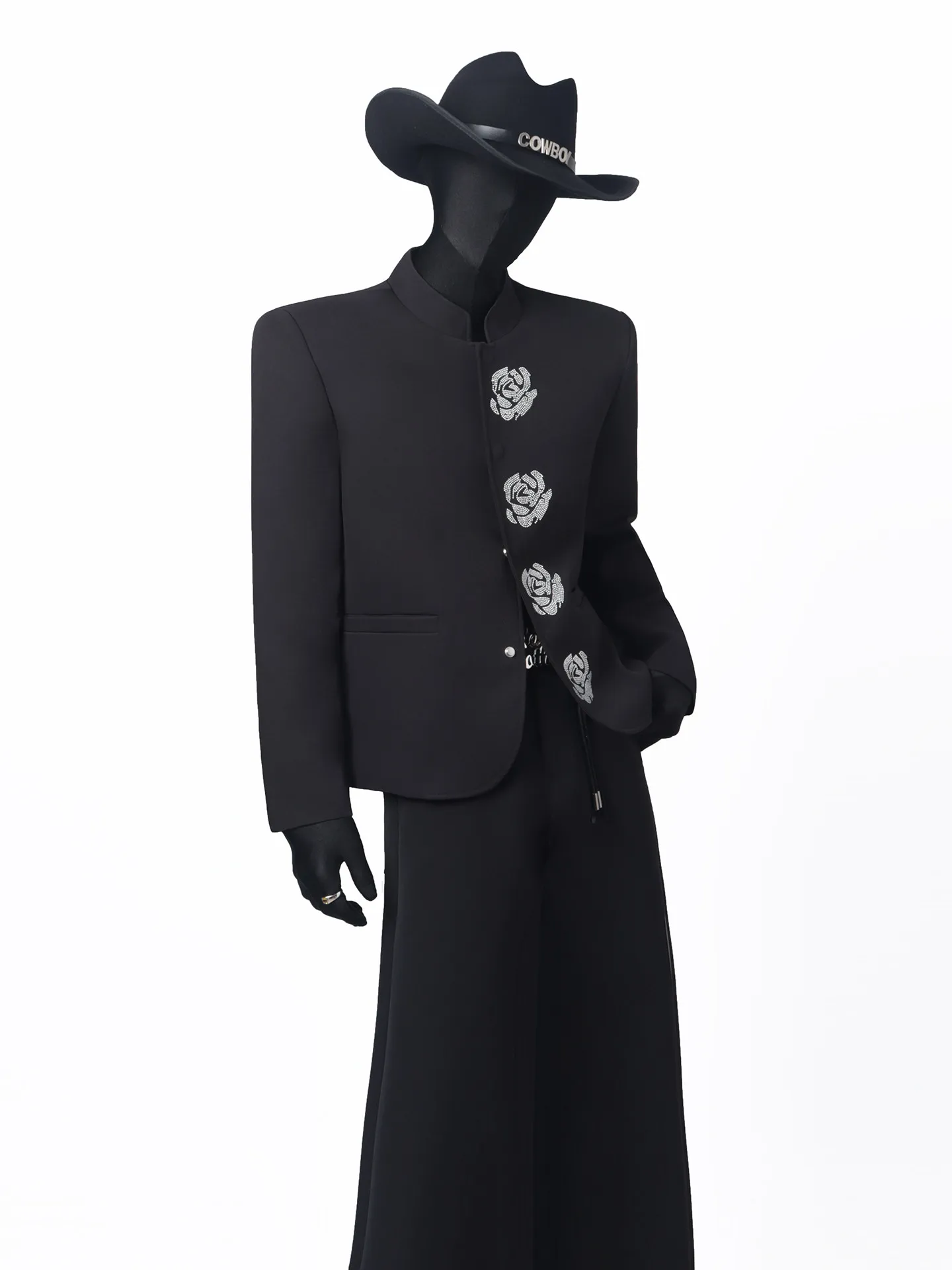 

Мужская куртка с декоративными элементами в виде роз, свободного кроя, в китайском стиле, формальная верхняя одежда, весенний сезон, пальто с длинными рукавами