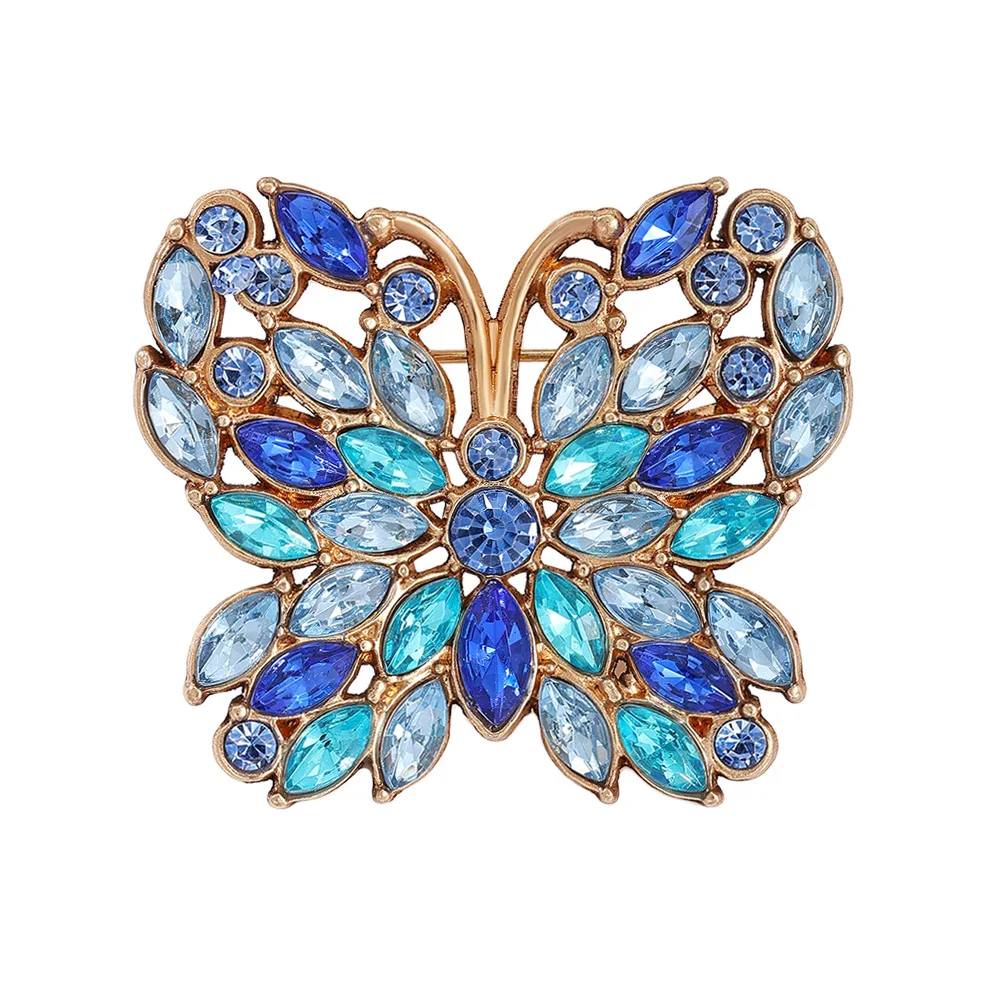 Dynamic and Colorful Butterfly Brooch Adorned Colorful Shimmering Butterflies Pins Coat Collar Decoration Bag Clip Accessories