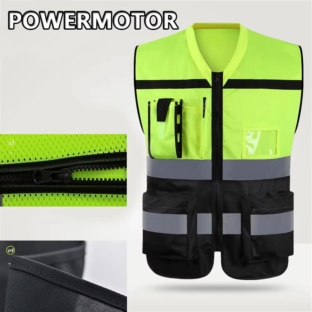 Motorcycle High Visibility Reflective Vest Belt for Night Running and Cycling Safety Security Warning Vest