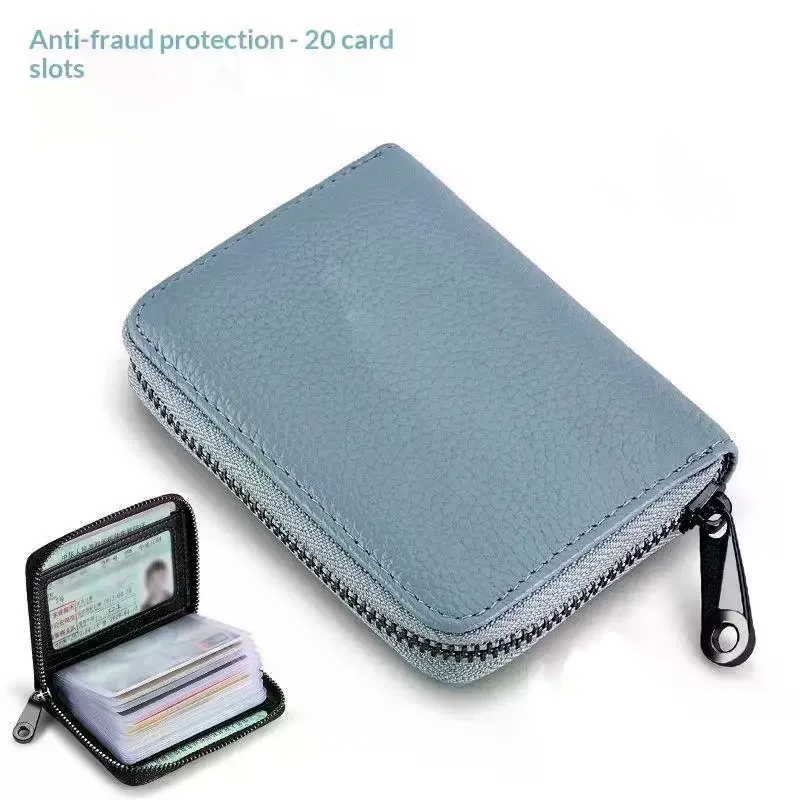 PU Business Bank Credit Bus ID Card Holder 20 Detents Cards Holders Cover Coin Pouch Anti Demagnetization Wallets Bag Organizer