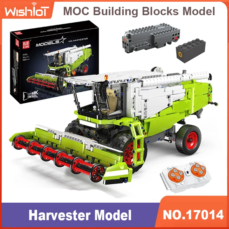 

Mould King 17014 Technical Truck Toys The APP&RC Control Harvester Model Assembly Engineering Buiding Block Kids Christmas Gift