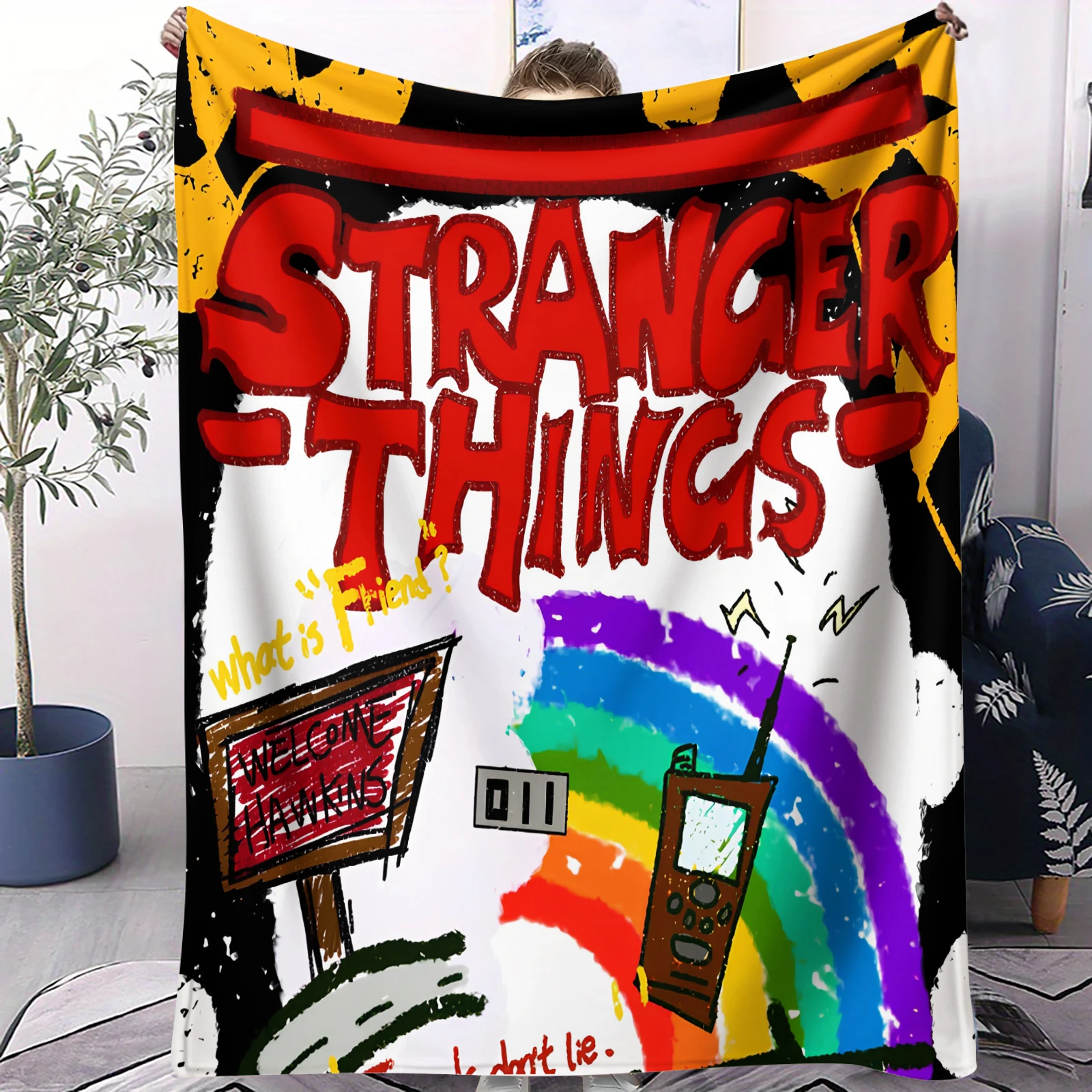 

Аниме Тема ужасов с принтом мультфильма художественное одеяло мягкое теплое одеяло для кровати спальни гостиной путешествия пикник фильм фанаты подарок