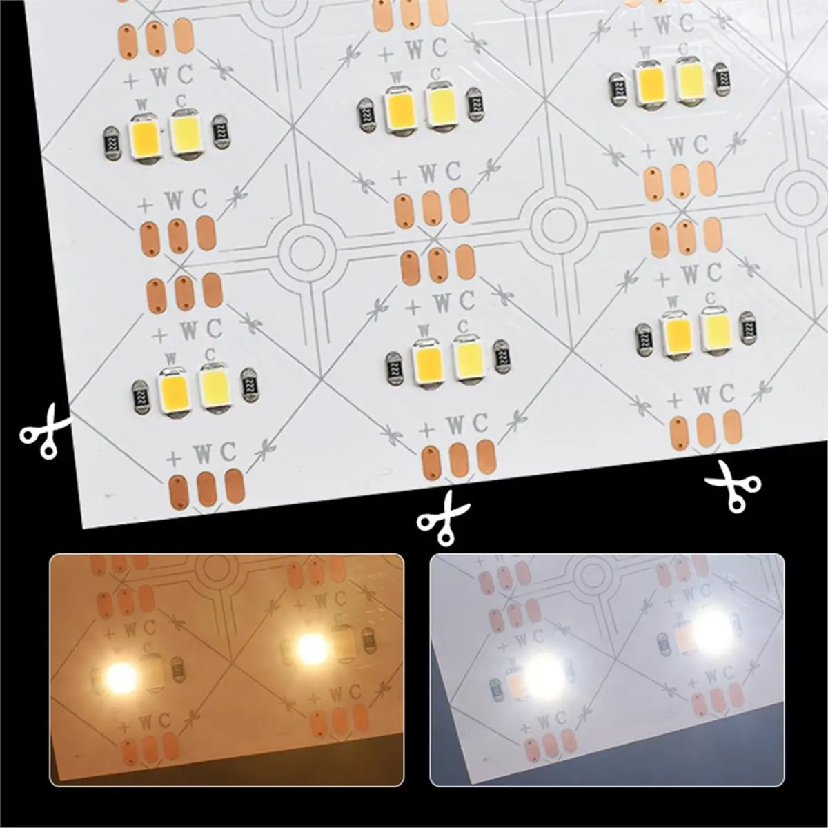 AAAE Flexible LED Sheets 490x245mm DC24V 484LED 28W Panel Lights for Marble Countertop Advertising Backlight Double Color