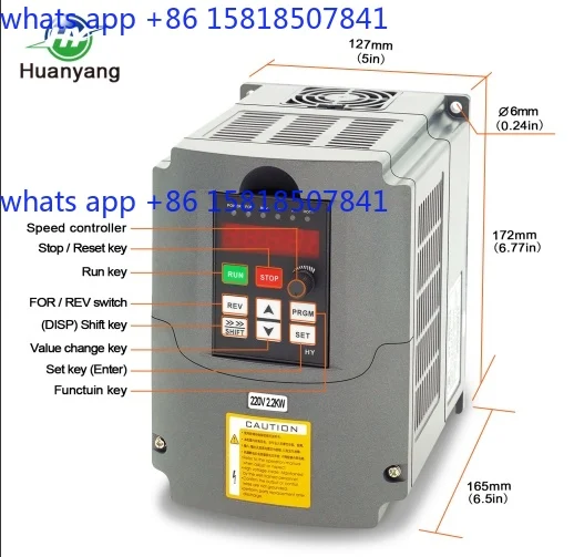 Huanyang inverter 0.75KW single-phase 110V input, three-phase 110V output 0.75KW110V
