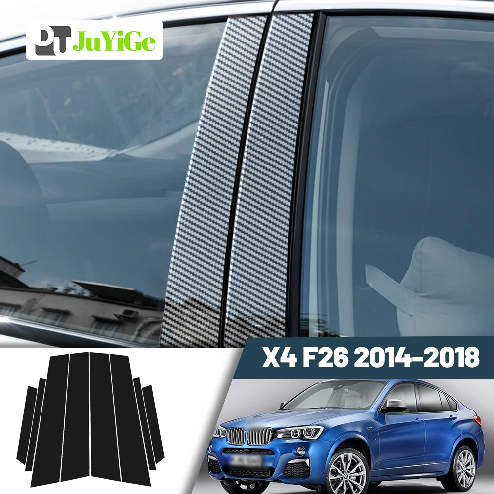 

Glossy Black Carbon Fiber Window Door Deal B C Pillar Post Cover Sticker For BMW X4 F26 2014-2018 2015 2016 2017