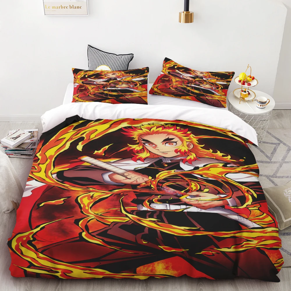 Duvet Cover Demon Slayer Kimetsu No Yaiba Kamado Nezuko Anime Polyester Bedding Set Duvet Cover Set Printed Cartoon Home Decor - view 4