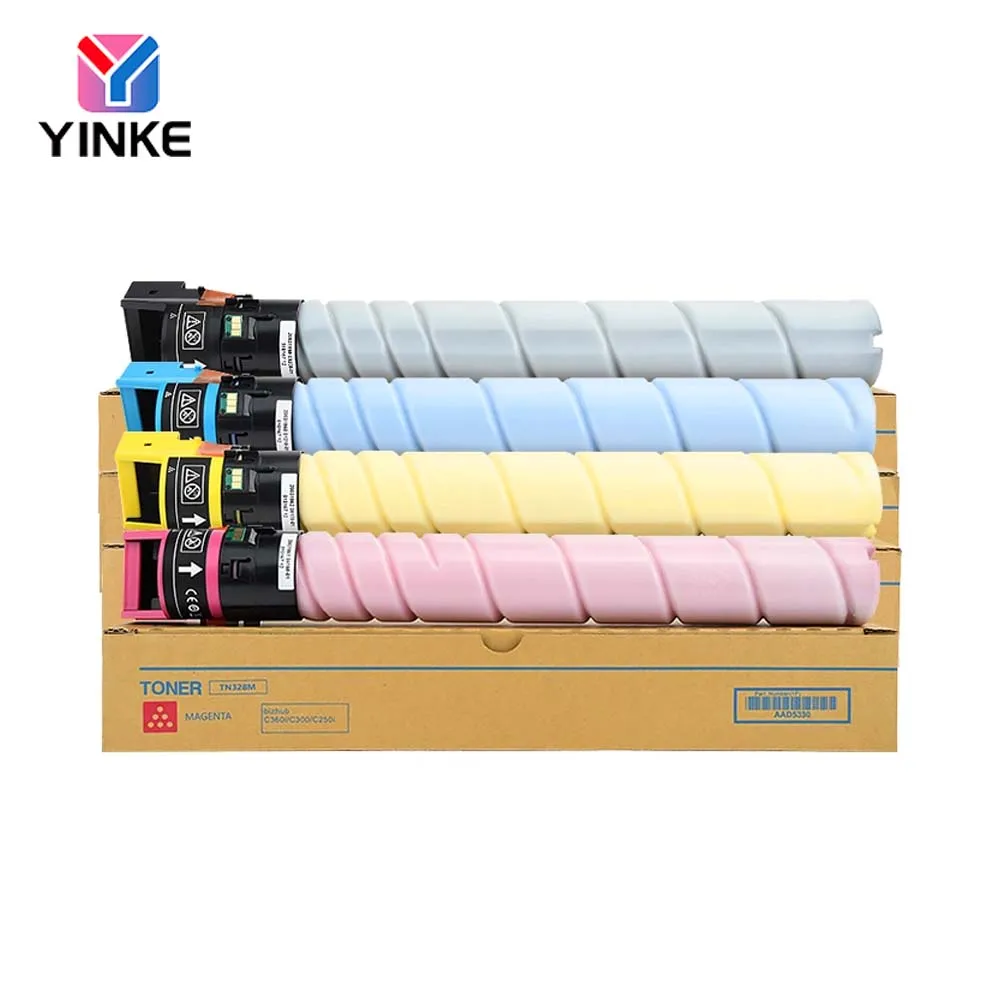 

1 компл. TN328 тонер-картридж для Konica Minolta Bizhub C300i/C360i/C250i/C7130i/C301i/C361i высококачественный цветной тонер для копировальных аппаратов CMYK