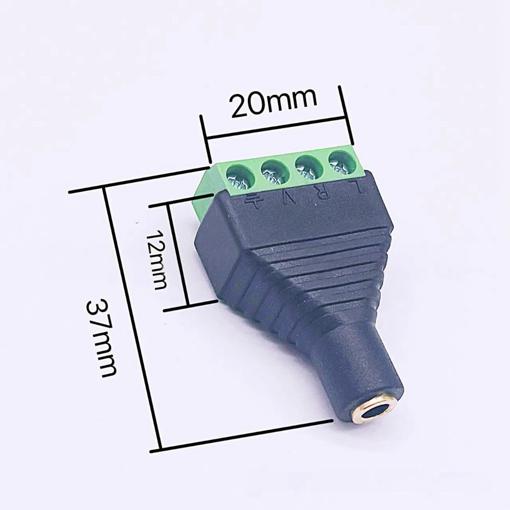 B03B-Gold Plated 3.5Mm Female 4 Pole Socket Connector Headphone Audio Video Balun Balanced Adapter Jack- 10Pcs For DIY Wiring
