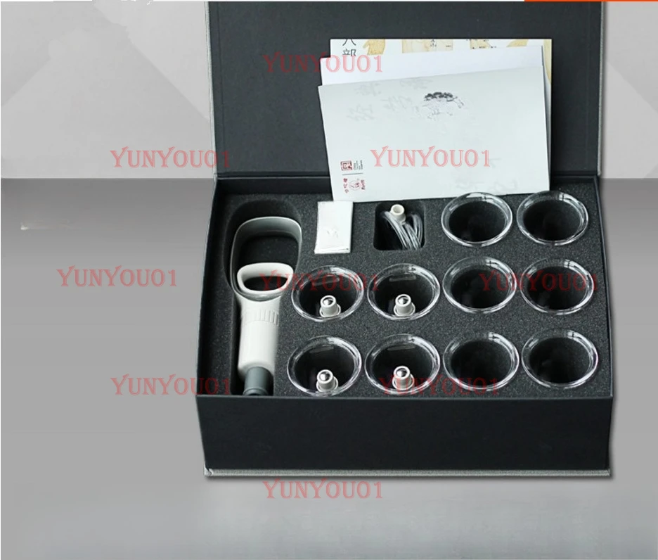 

Vacuum Cupping Device, Air Extraction Cupping, Free Scraping Oil, Scraping Board Gift Box with 10 Cans of Non-glass.
