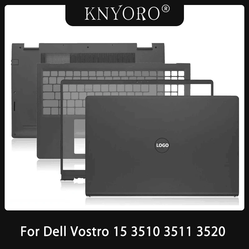 New Laptop For Dell Vostro 15 3510 3511 3520 Back Cover Top Case/Front Bezel/Palmrest/Bottom Base Cover Case Replacement Black