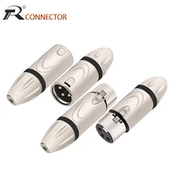 1pc 3.5mm to XLR, 3.5mm Stereo TRS Mini-Jack Female to 3Pins Microphone Adapter Audio Converter for Camcorders Recorder