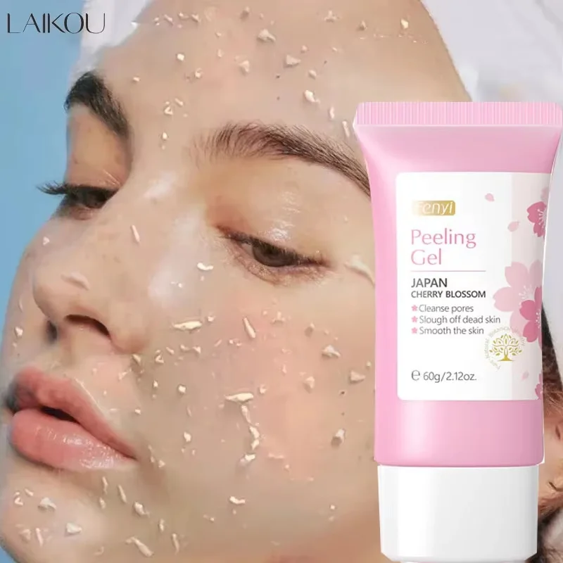 Sakura Gentle Exfoliating Peeling Gel Facial Scrub Moisturizing Nourishing Repair Scrubs Face Cream Beauty Brighten Skin Care