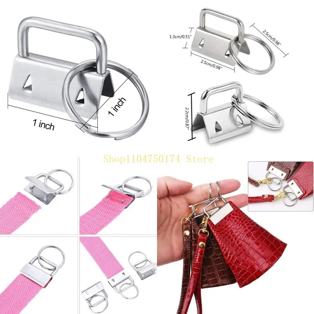 50PCS Lanyard for Key Hardware 1 Inch for Keychain and Wristlet Clamp DIY Craft Making Supplies Top Sale