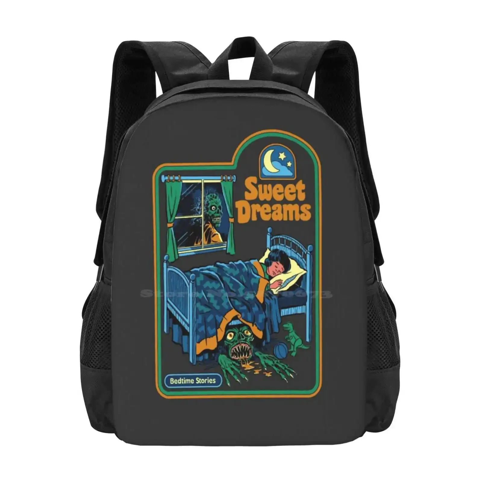 

Sweet Dreams Hot Sale Schoolbag Backpack Fashion Bags Undead Halloween Monster Zombie Horror Funny Kids Book Retro Vintage 70S