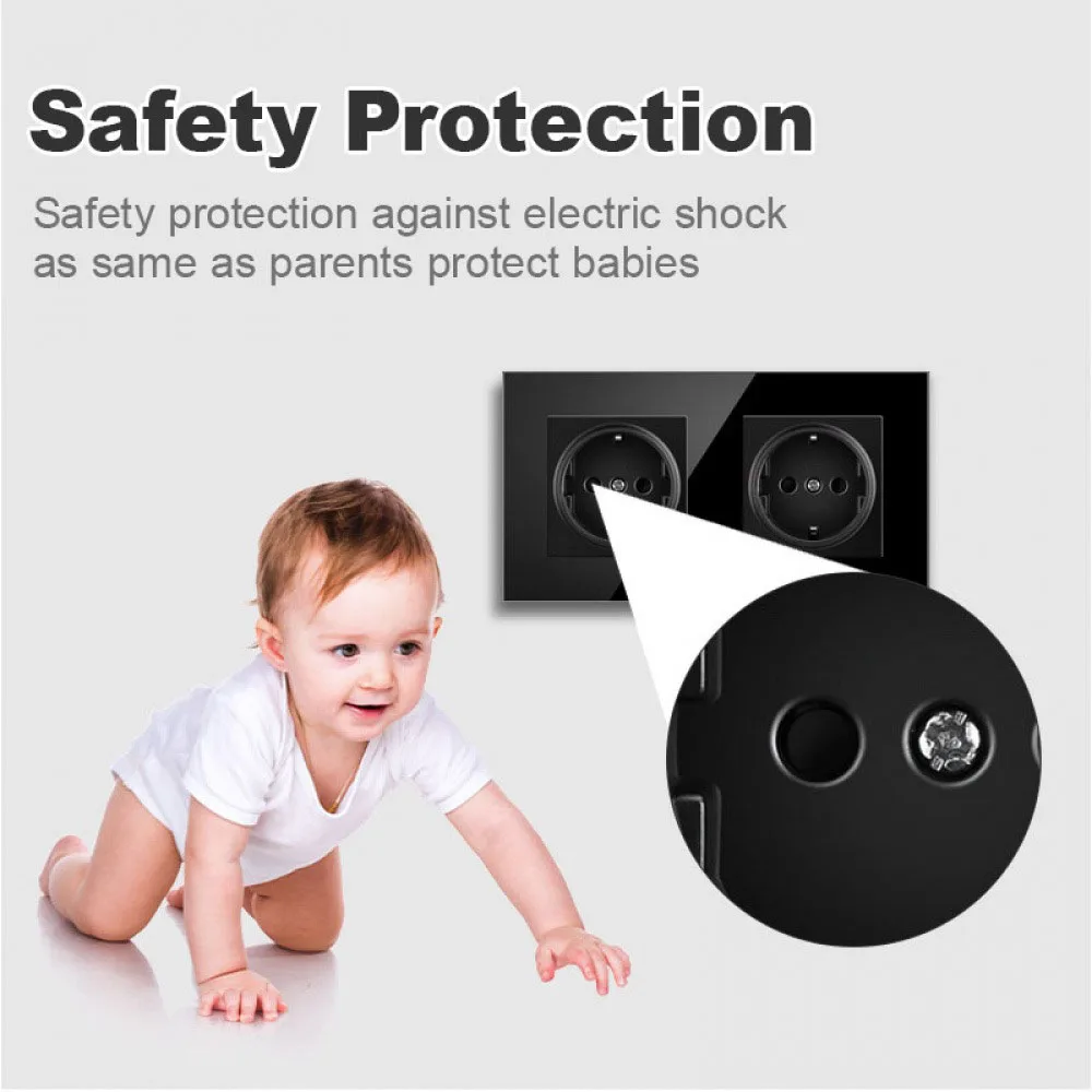 

Двухклавишная розетка из хрустального стекла, 16А, европейский стандарт, 157мм*86мм, огнестойкая, из поликарбоната