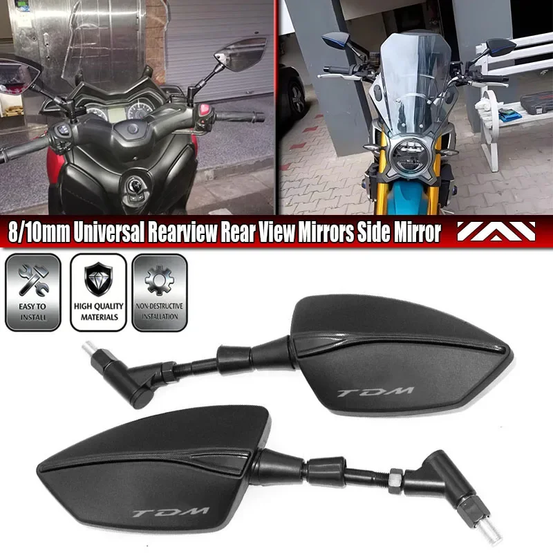 Passend für TDM850 TDM900 TDM 850 900 Motorrad Rückspiegel Links Rechts Seitenspiegel