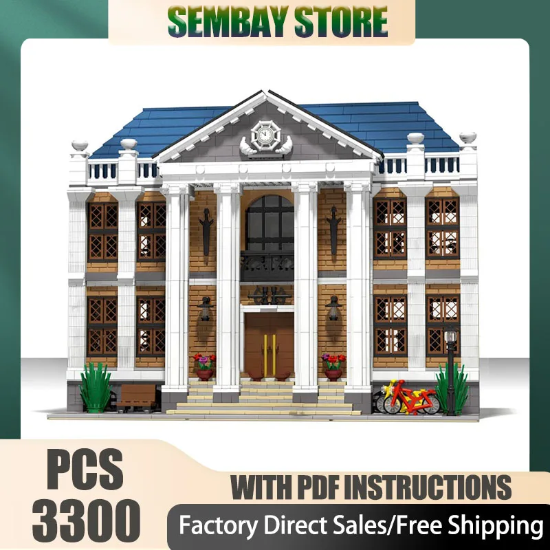 

Modular City Building Model Moc Building Bricks Modular University Model Technology Blocks Christmas DIY Toy Construction Gifts