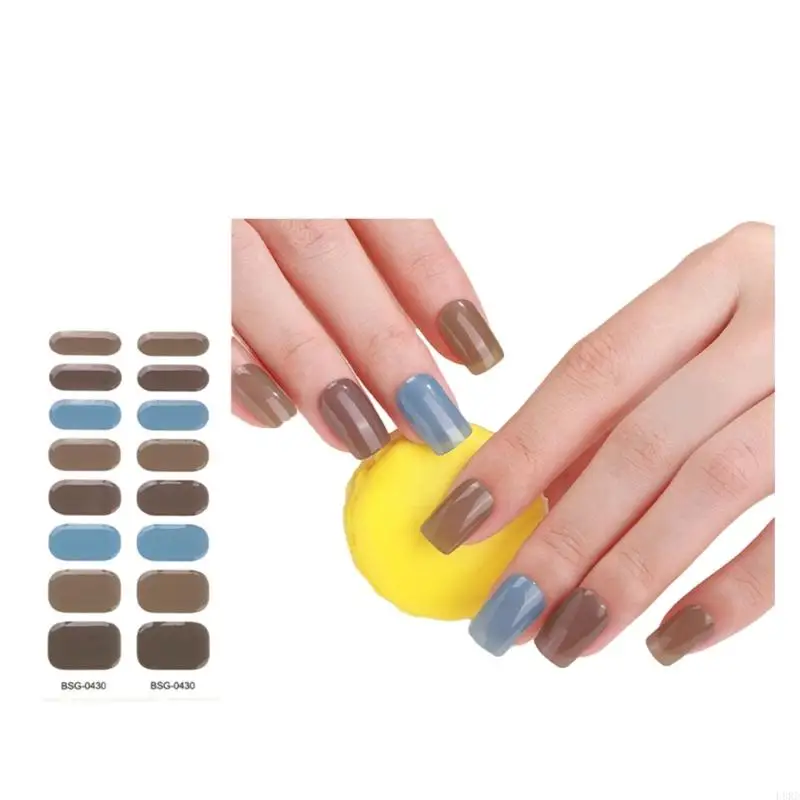 L8RD Nagellakstickers Zelfklevende gelnagelstrips DIY Art-decoratie