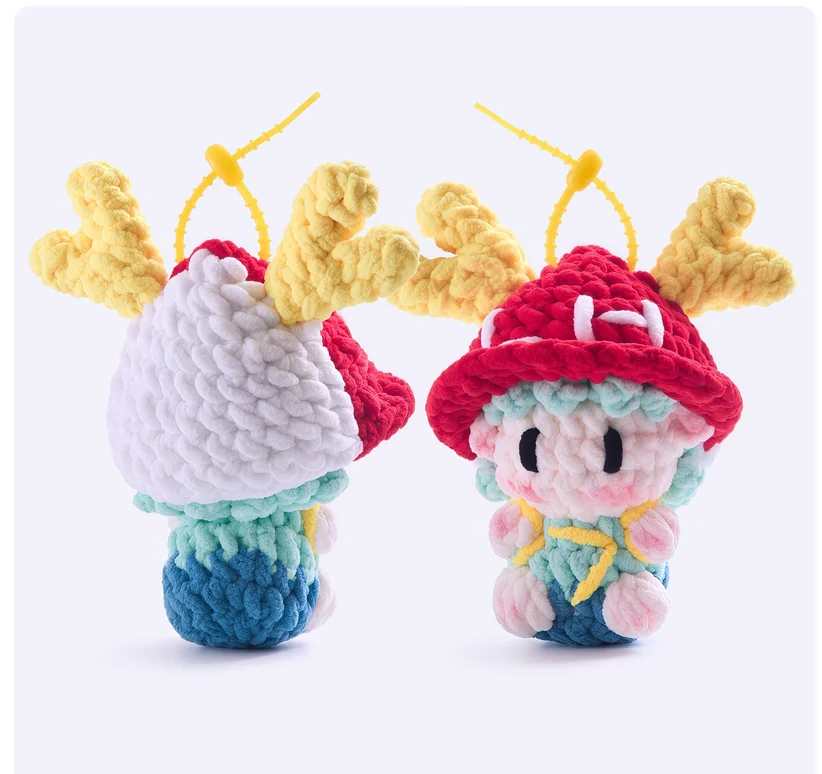 Gummy bear-themed merchandise, handmade crocheted dolls, concert support materials, and keychains.