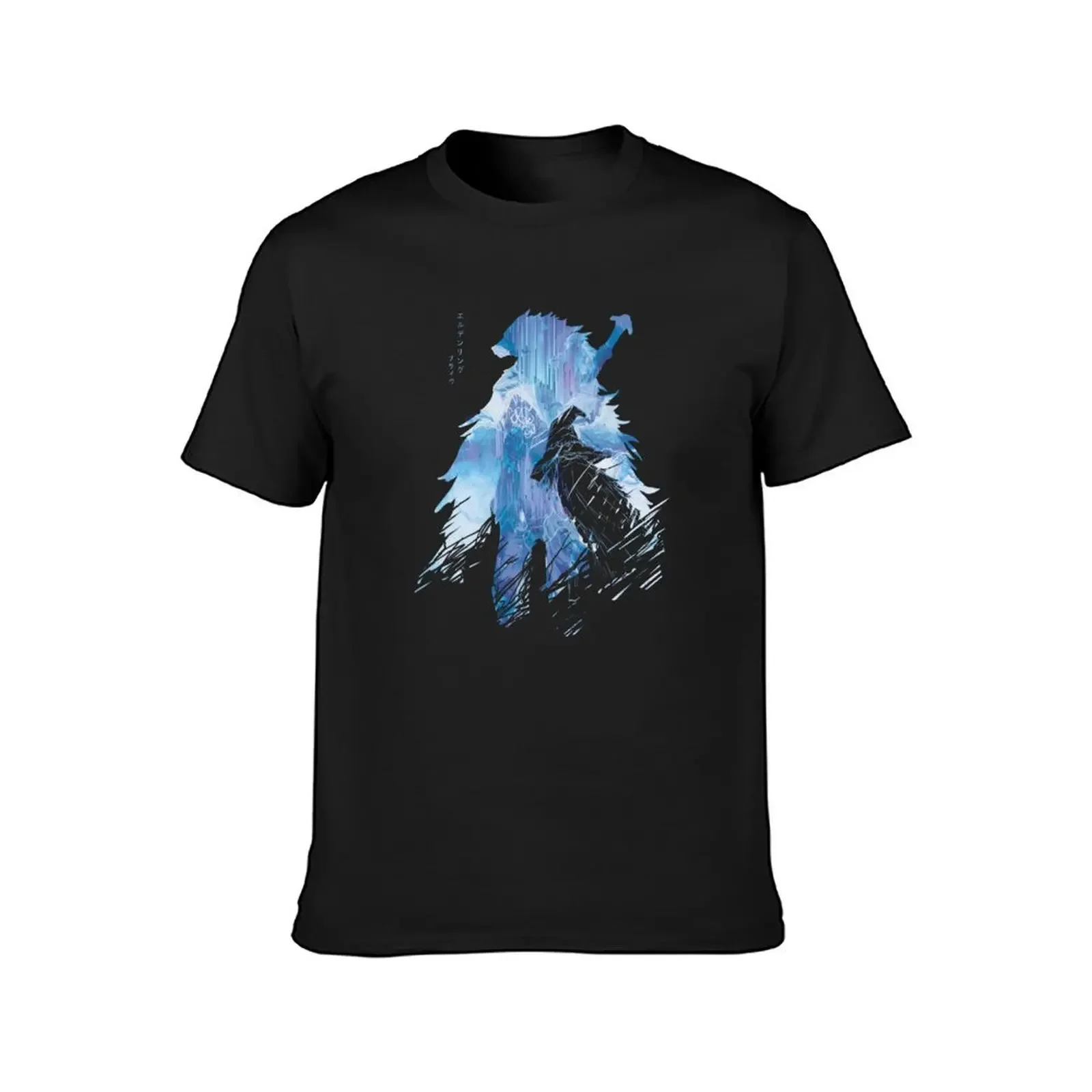 Camiseta de lobo y la bruja para hombre, ropa de anime lisa, Blaidd y Ranni