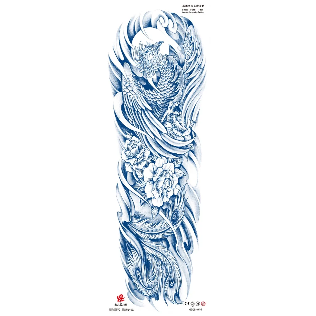 Juice Ink Full Leg Full Arm Temporary Tattoo Sticker Long Lasting 15 Days Waterproof Tattoo Wolf Animal Tattoo Stickers for Men