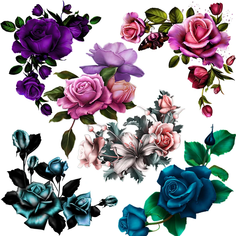 Three Ratels QCF 201 Exquisite bouquet room art wall stickers surface scratches blocking decals