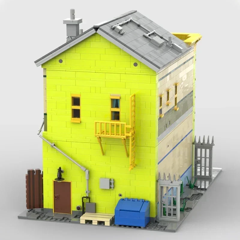 Animierte Street View Modell Moc Gebäude Ziegel Burger Haus Technologie Modulare Blöcke Geschenke Weihnachten Spielzeug DIY Sets Montage