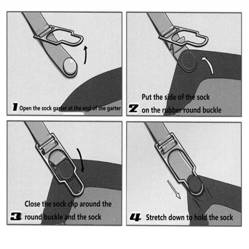 1 زوج الرجال قميص البقاء حزام مع عدم الانزلاق قفل كليب قابل للتعديل قفل قمصان Tuckers الساق الفخذ الحمالة الرباط حزام #1