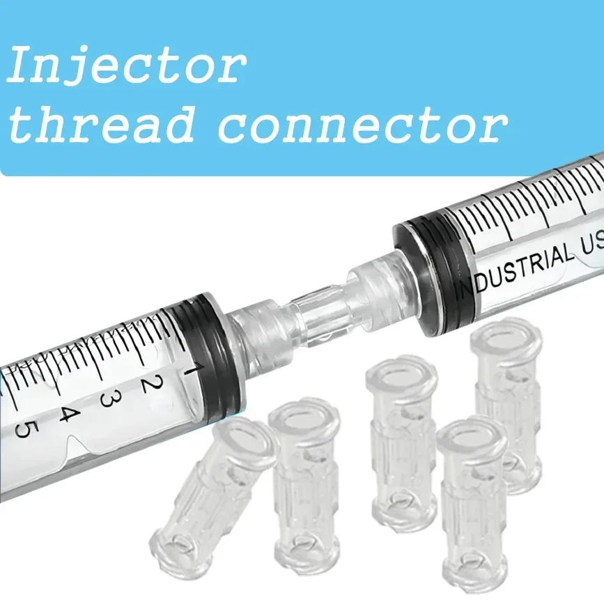 Leak Proof  Double Helix Medical Sterile Luer Lock Adapter Transparent Pp Syringe Connector Plastic Syringe Connector Tool Parts