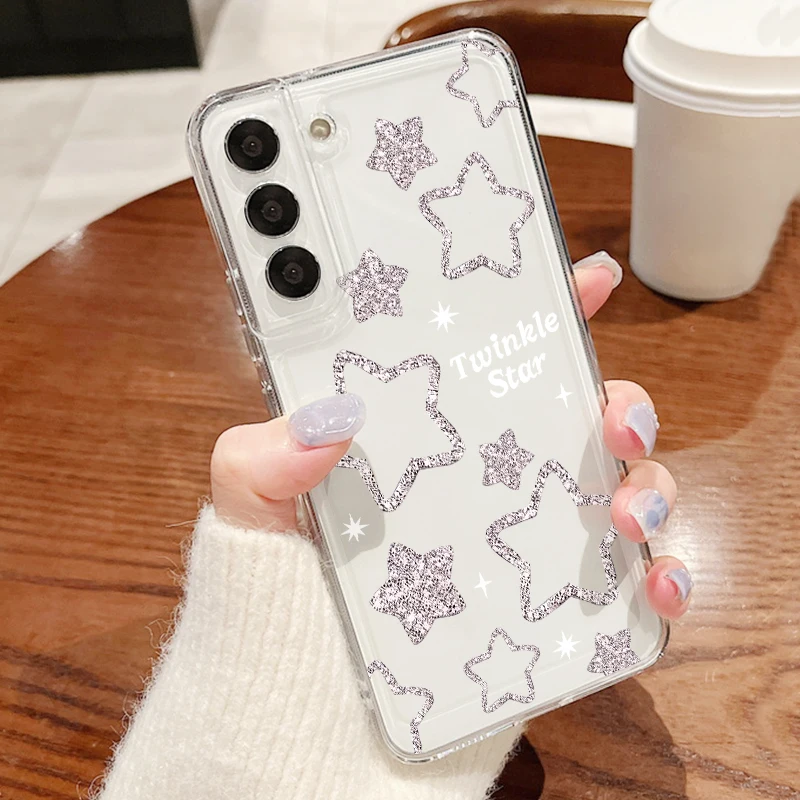 Cartoon Star Pattern Phone Case For Samsung Galaxy S26 S23 S22 Ultra S24 FE S25 Edge A57 A37 A17 A56 A16 A36 A55 A15 Soft Cover